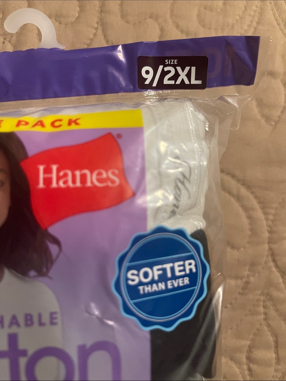 Hanes Cotton Tagless Briefs - Purple & Gray 10 PCS. - Picture 7 of 9
